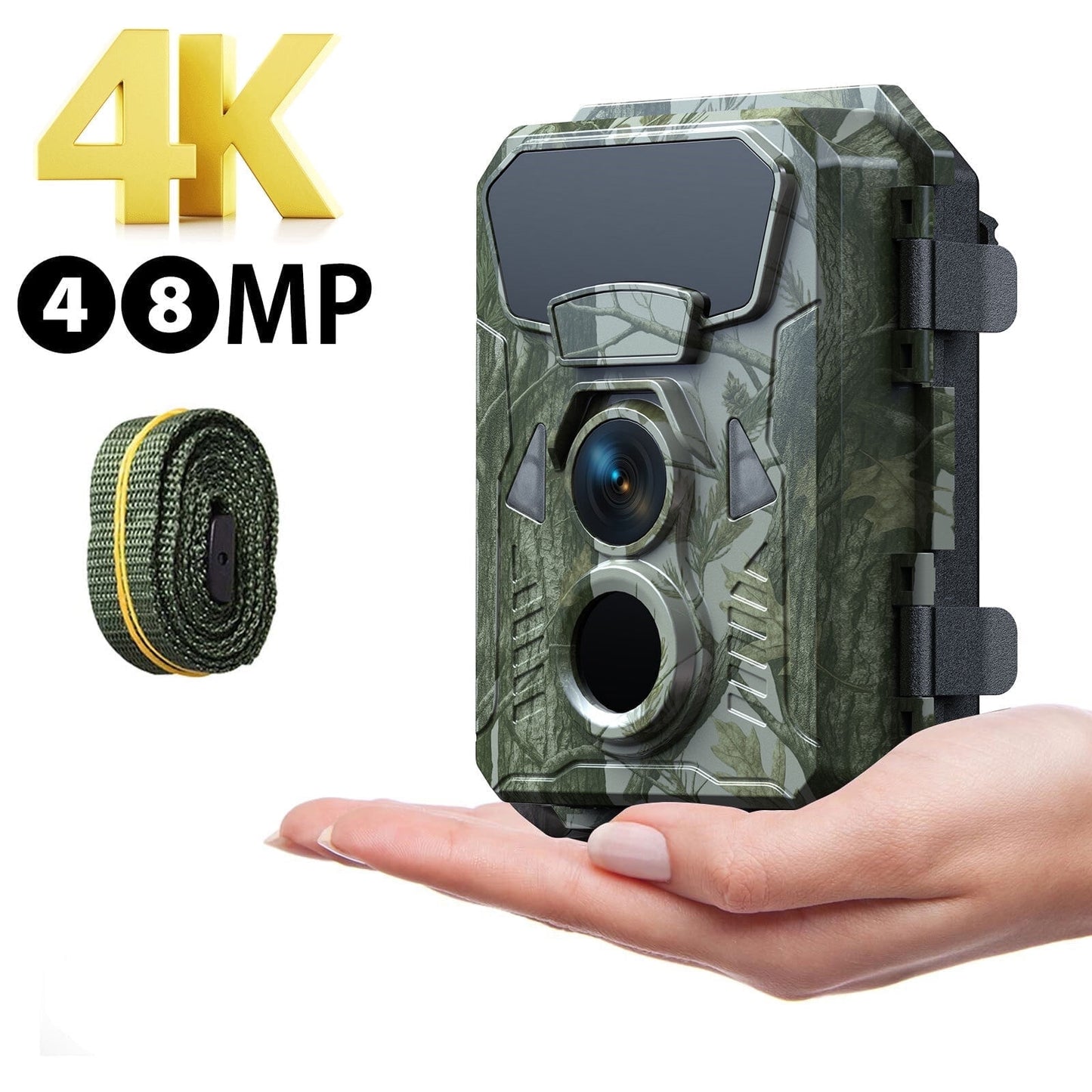 Campark  Trail Camera 4K 48MP Game Deer Camera with 950nm Night Vision IP66 Waterproof 0.1S Motion Activated 120° Wide Angle Trail Cam for Hunting Outdoor Wildlife Monitoring Home Security 2.0" LCD