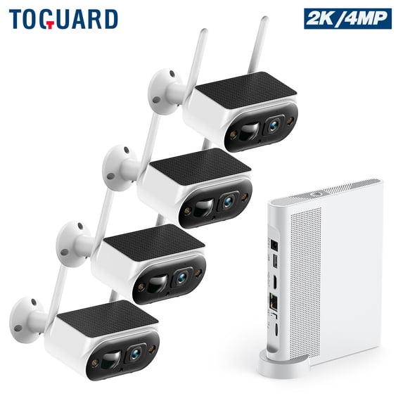 Toguard SC51 10CH Solar Security Camera System Outdoor with NVR, CCTV Camera Security System Wireless HDMI Connector